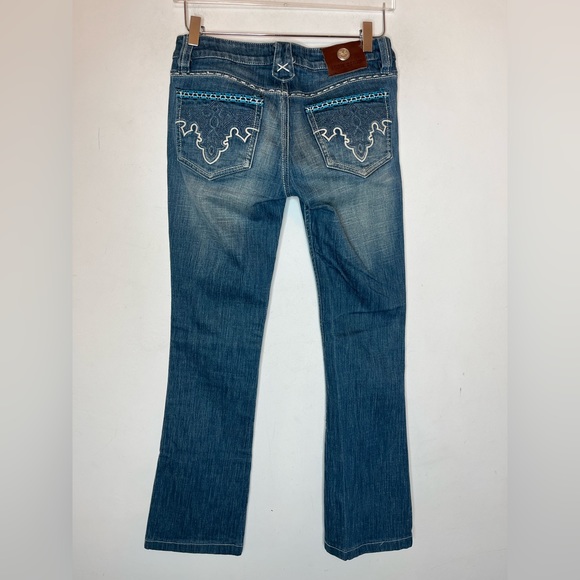 Jean Bootcut Antik Denim Taille 29 - Poches Arrière Brodées, Délavage Moyen, Bas Taille - Occasion TB